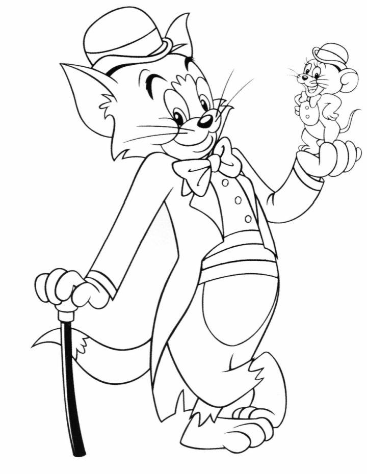 Tom and Jerry Coloring Sheets