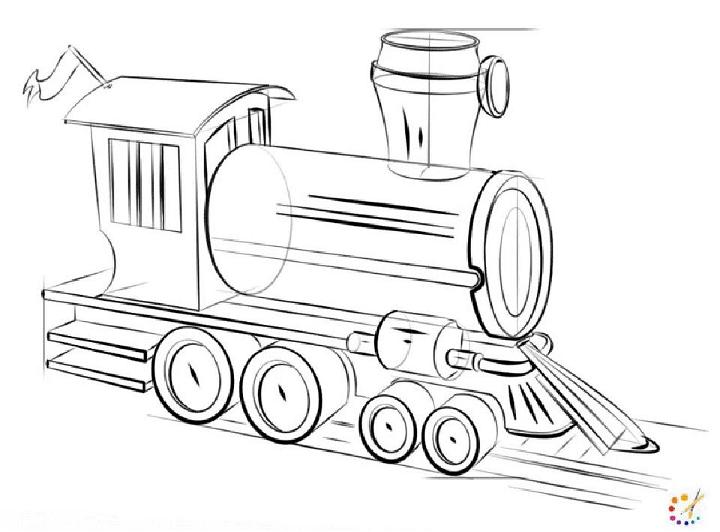 Train Clipart Png 4  Toy Train Drawing Easy Transparent Png  Transparent  Png Image  PNGitem