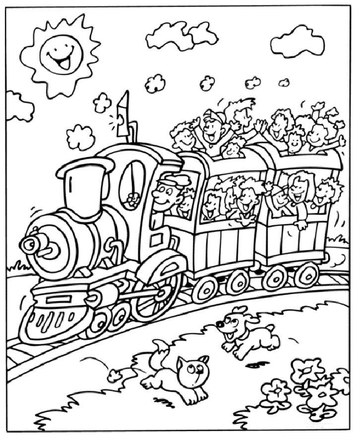 Train Picture to Color for Adults