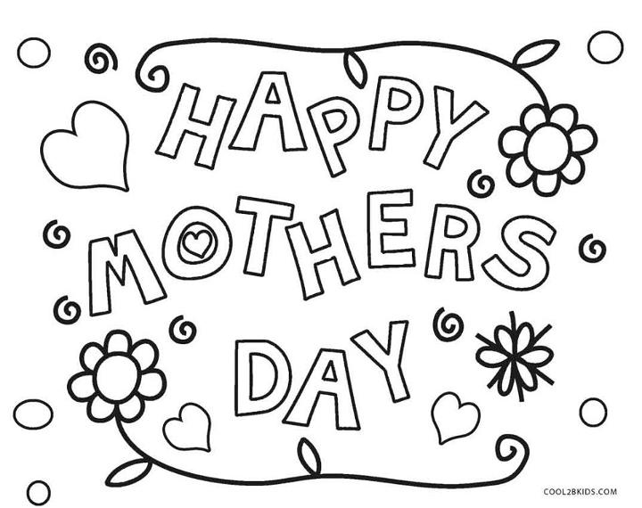 Unique Printable Mothers Day Coloring Pages