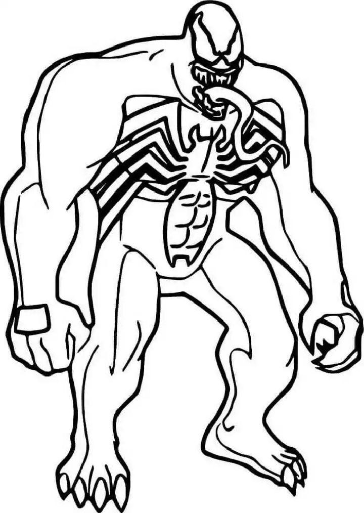 Venom Coloring Pages Printable PDF