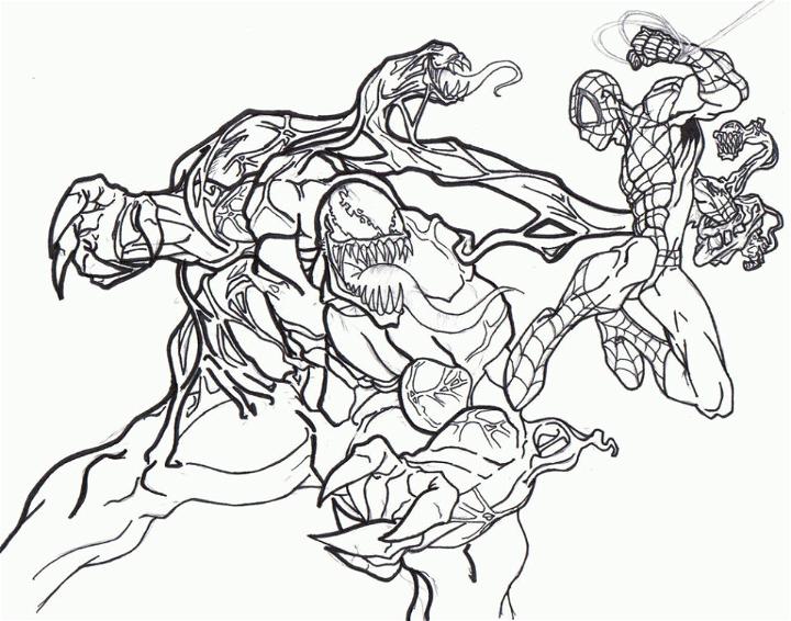 Venom Coloring Pages for Adults