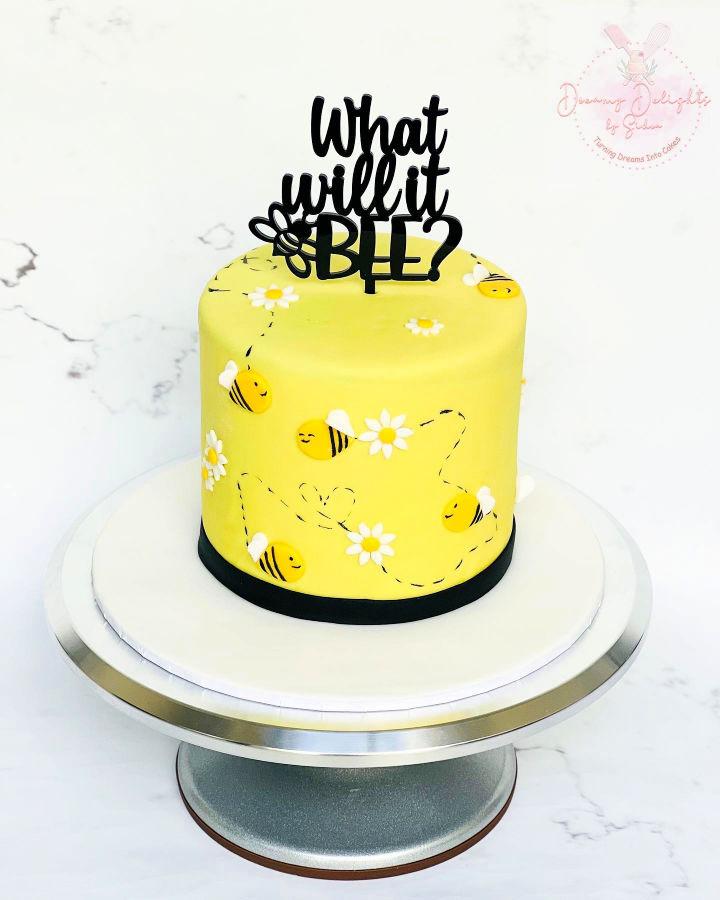 What Will It Bee Themed Cake