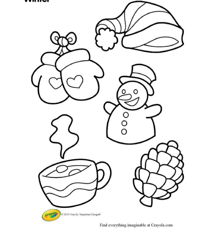 Winter Themed Coloring Page