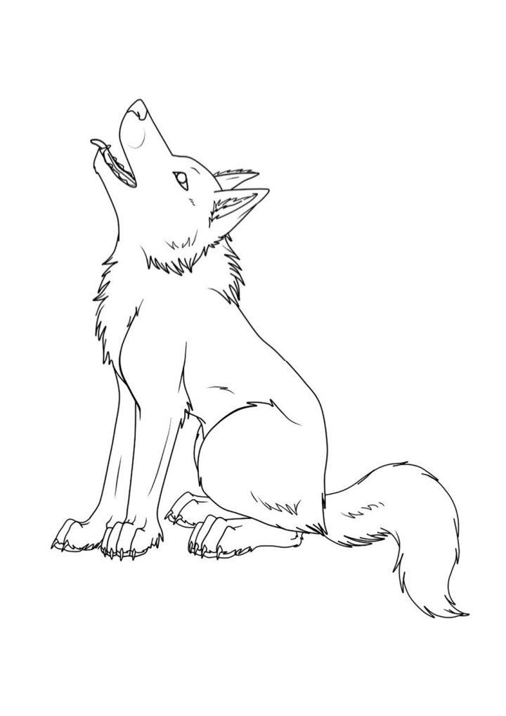 Wolf Coloring Page to Print and Color for Free