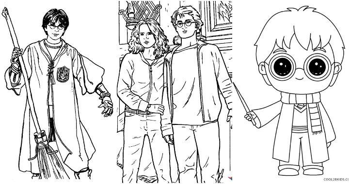 Easy And Free Harry Potter Coloring Pages For Kids And Adults 