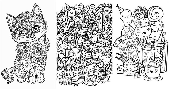 easy and free kawaii coloring pages for kids and adults
