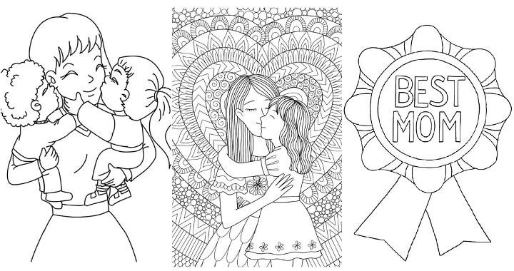 25 Easy and Free Mother's Day Coloring Pages for Kids and Adults - Cute Mother's Day Coloring Pictures and Sheets Printable to Download and Print