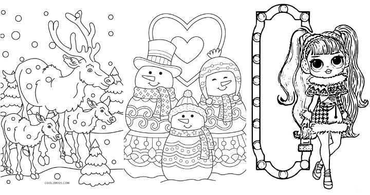 25 Easy and Free Winter Coloring Pages for Kids and Adults - Cute Winter Coloring Pictures and Sheets Printable