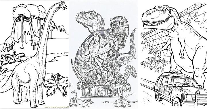 easy free jurassic world coloring pages for kids and adults