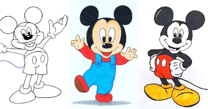 Minnie Mouse Drawing Tutorial - How to draw Minnie Mouse step by step