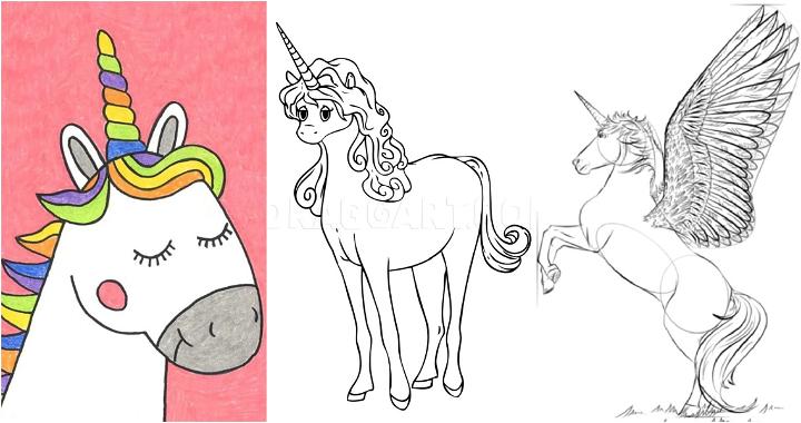 easy unicorn drawing ideas tutorials
