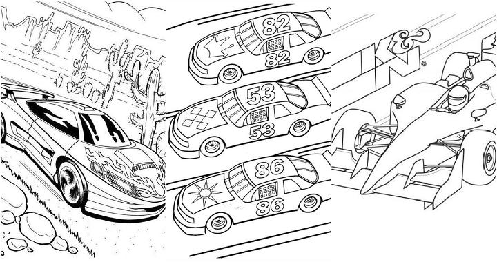 free and easy race car coloring pages for kids and adults