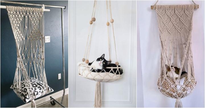 free macrame cat bed patterns and ideas