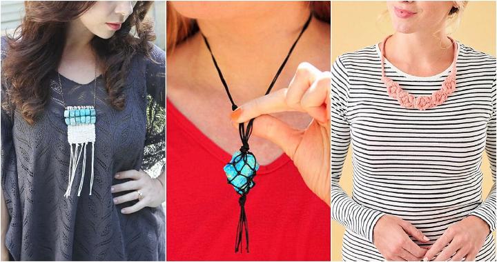 free macrame necklace patterns and ideas