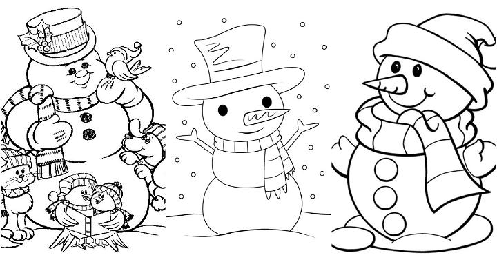 free snowman coloring pages for kids and adults