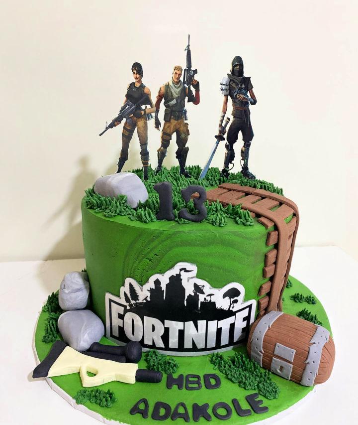 13th Birthday Fortnite Cake Decoration