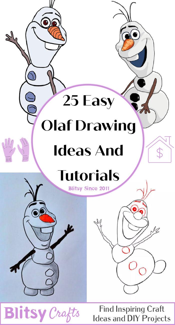 Frozen Olaf Drawing Step By Step