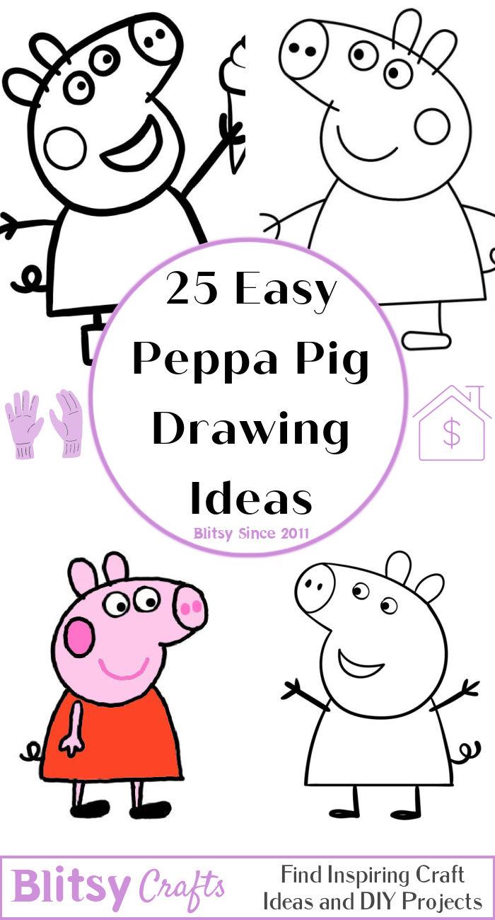 COMO DESENHAR A PEPPA PIG (FÁCIL) /// HOW TO DRAW PEPPA PIG (EASY) 