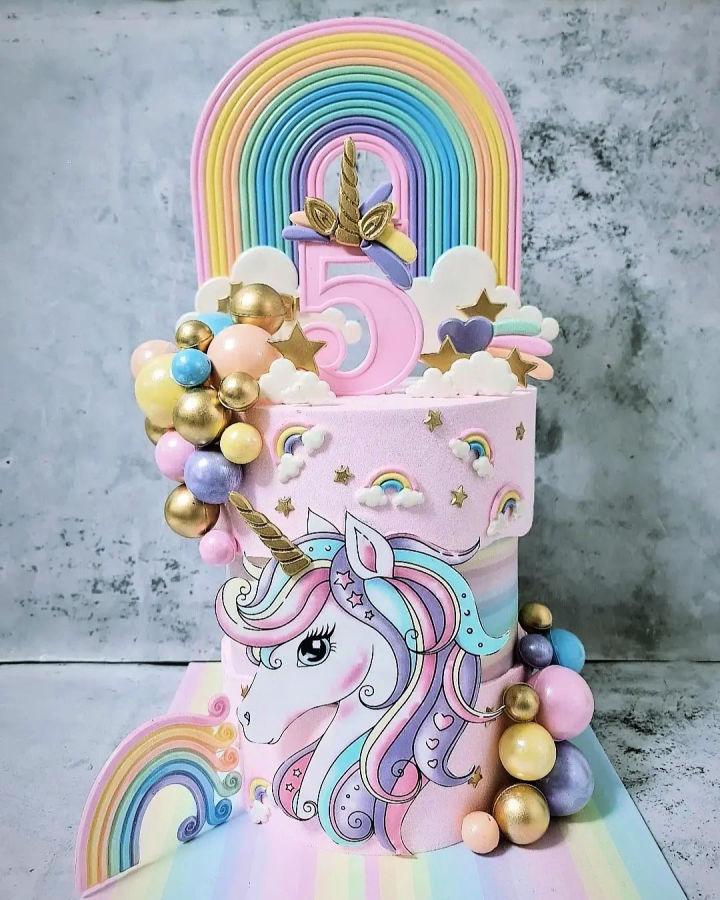 5th Birthday Unicorn Cake Design