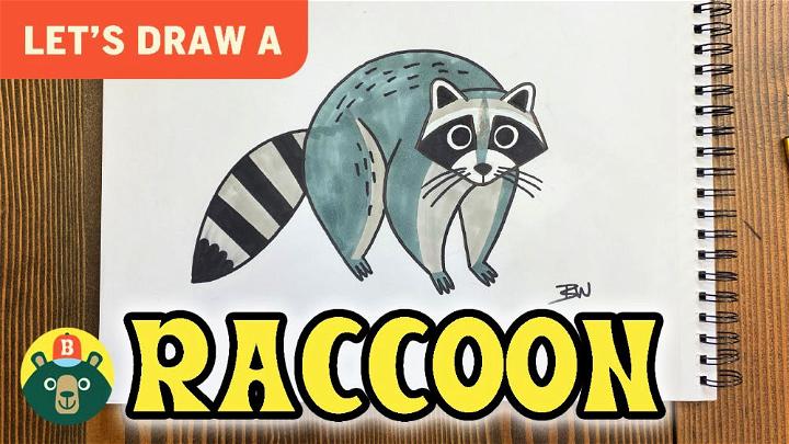 Amazing Raccoon Drawing