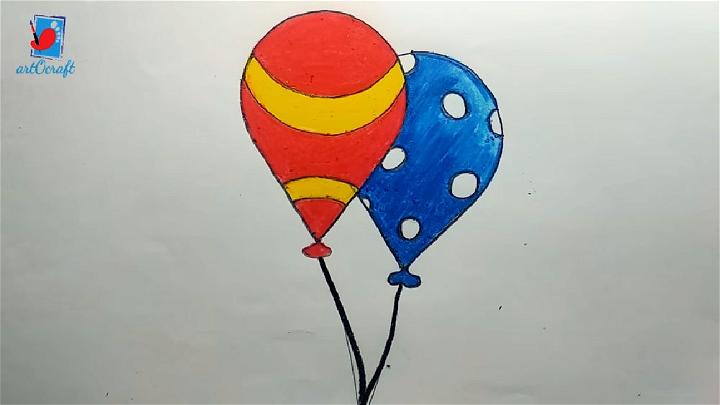 Balloons Drawing Step by Step Guide