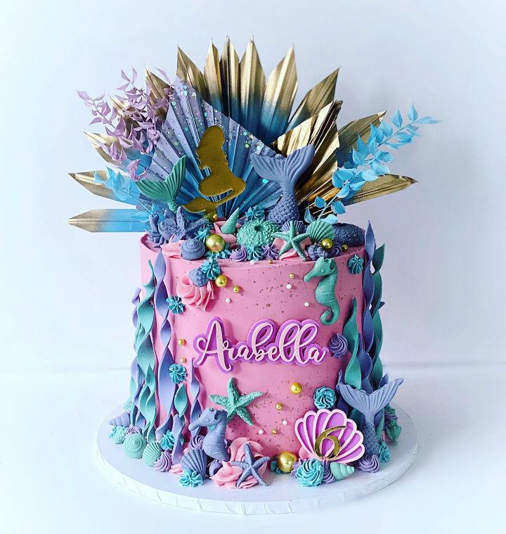 Birthday Mermaid Cake Design