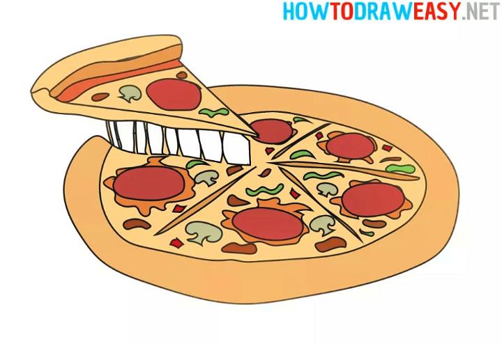 Cheese Pizza Drawing