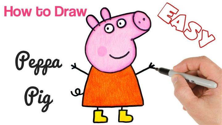 Color Peppa Pig Drawing