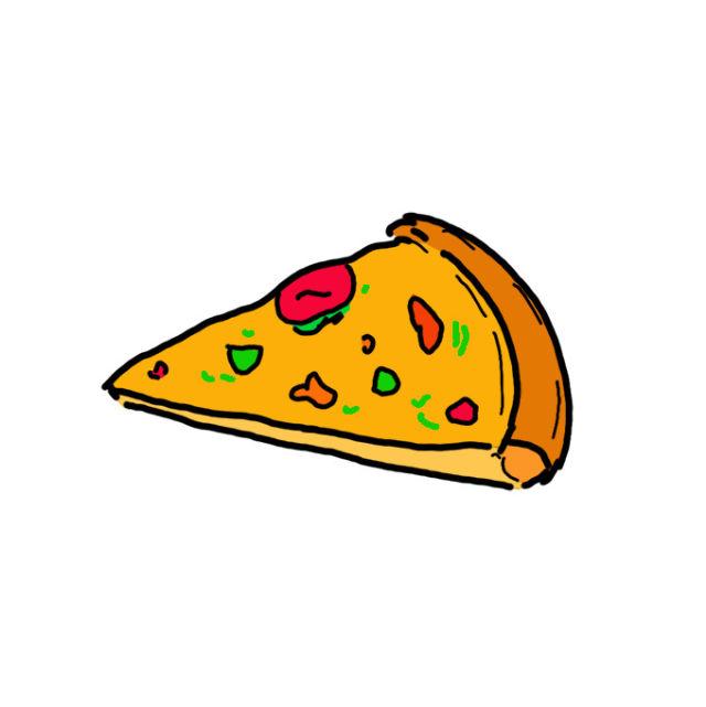 Colored Pizza Drawing