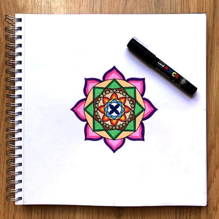 Colorful Mandala Art Drawing