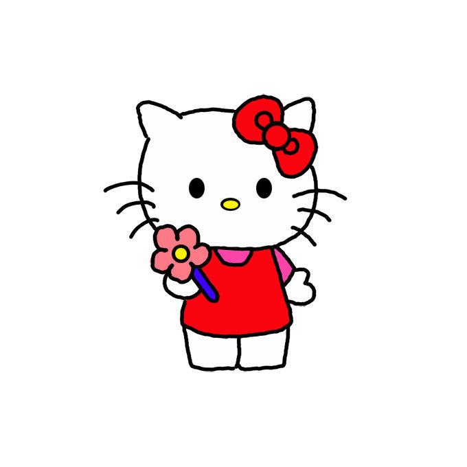 Cute Hello Kitty Drawing