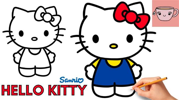 Cute and Easy Hello Kitty Drawing