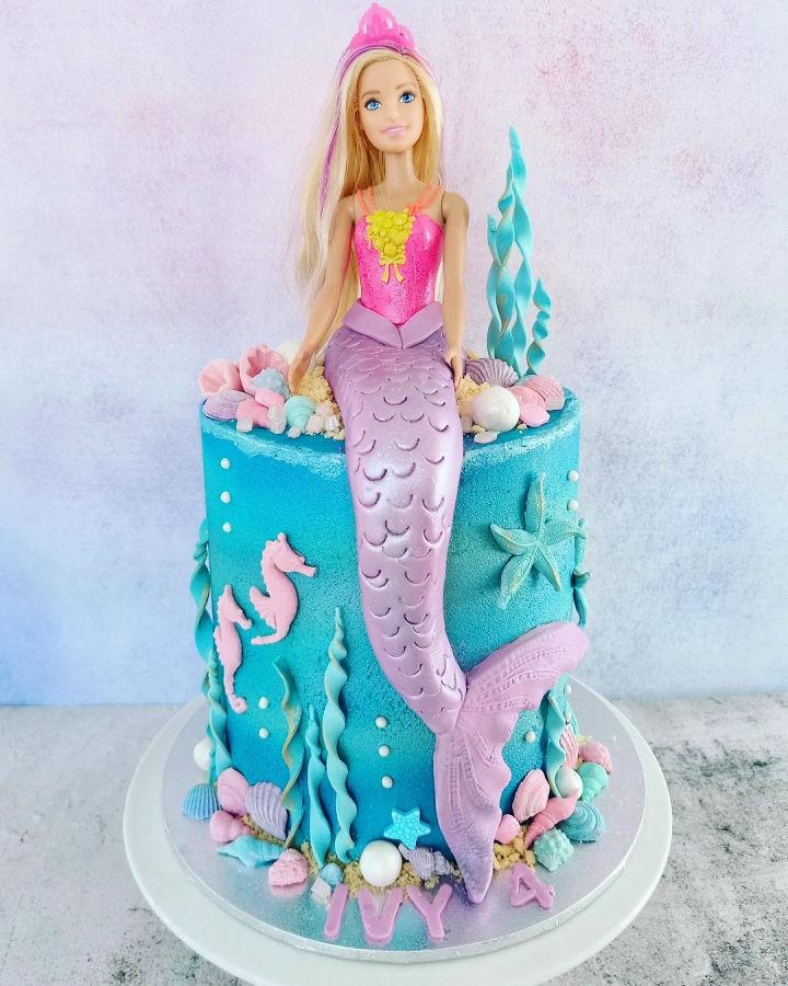 Delicious Barbie Mermaid Cake