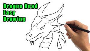 25 Easy Dragon Head Drawing Ideas - How to Draw