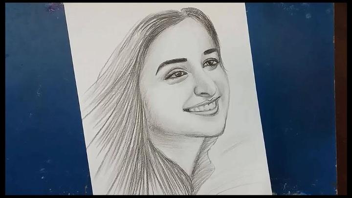 Draw A Girl With Sweet Smile