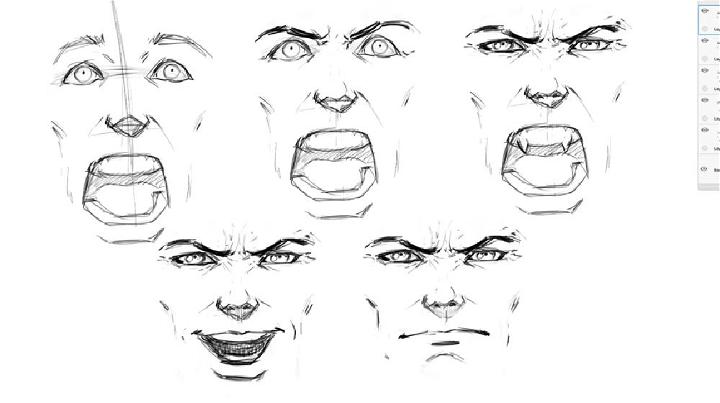 Draw Various Face Expressions