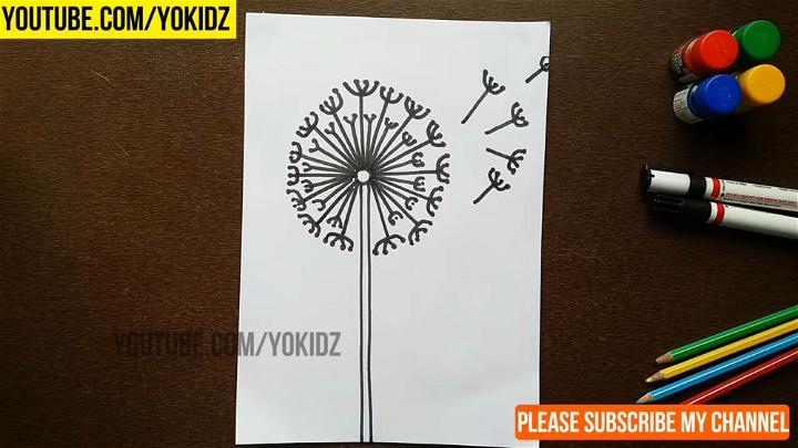 Draw Your Own Dandelion Flower