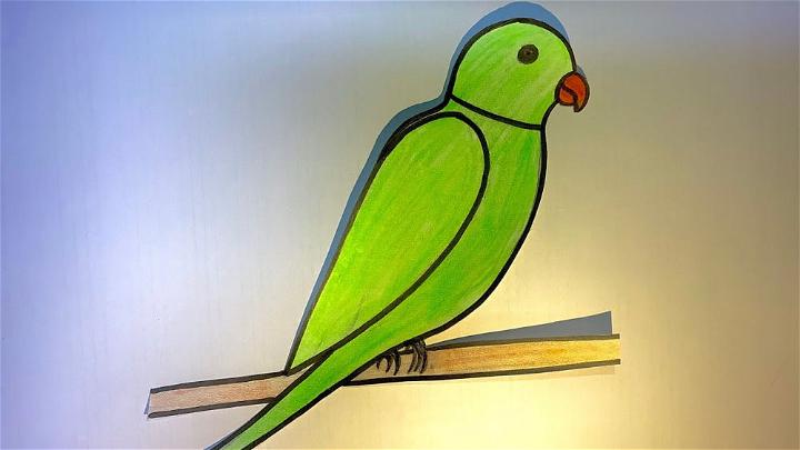 Easy How to Draw a Bird Tutorial and Bird Coloring Page