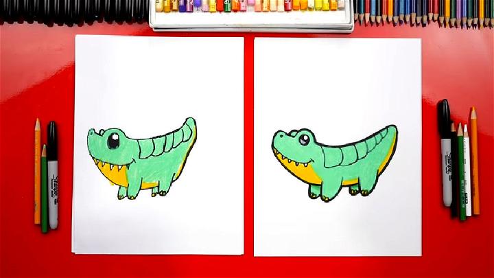 Draw a Cartoon Alligator