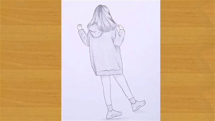 Draw a Girl with Hoodie