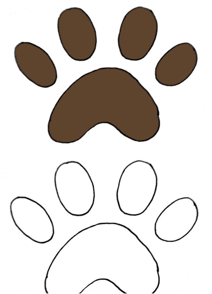 Draw a Paw Print Step by Step