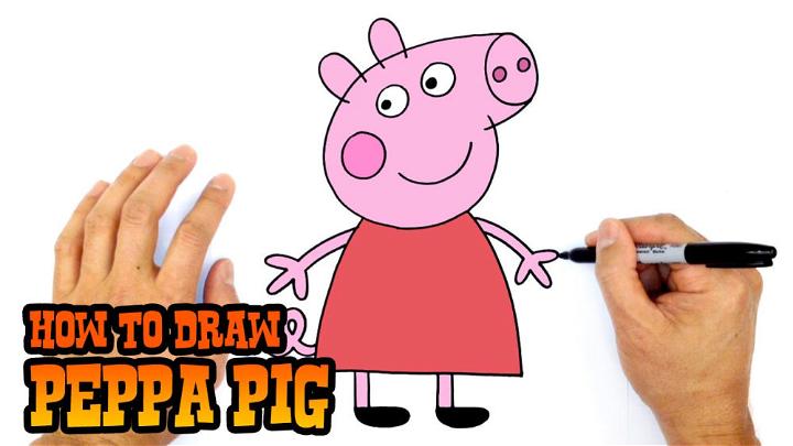 Draw a Peppa Pig Art for Beginners