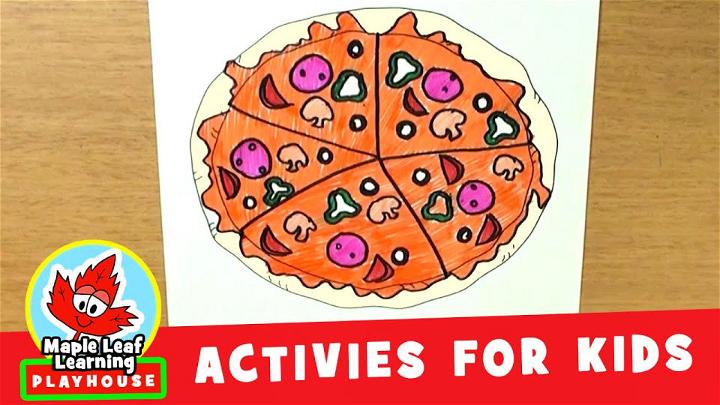 Draw a Pizza Activity for Kids