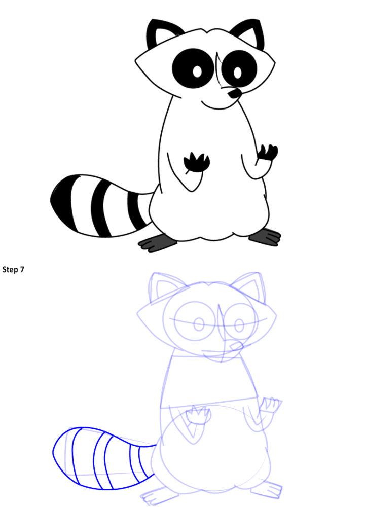 Draw a Raccoon from Steven Universe