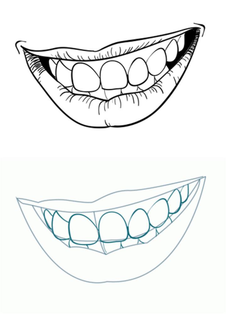 Draw a Smiling Mouth