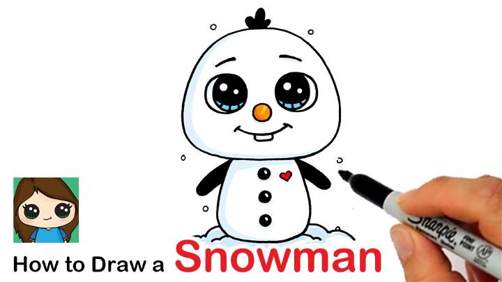 Draw an Olaf Snowman