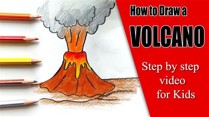Draw and Color a Volcano