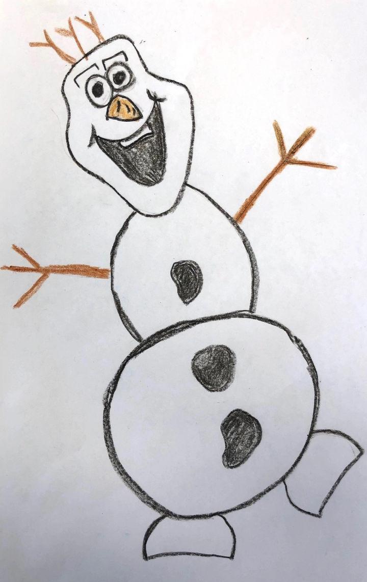 25 Easy Olaf Drawing Ideas - How to Draw Olaf