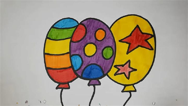 Drawing Colorful Balloons for Children